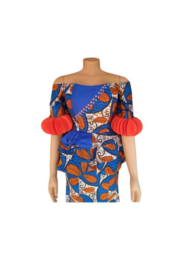 Cape round gather gown